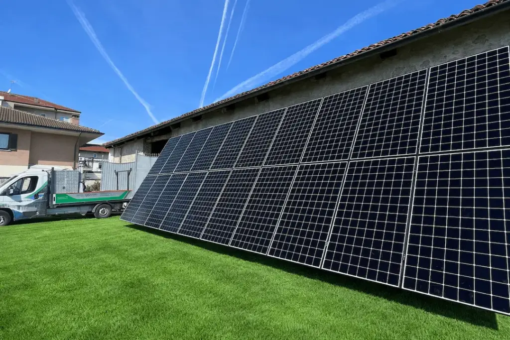impianto fotovoltaico a terra a Vigone Torino installato da IM-EL Osasio