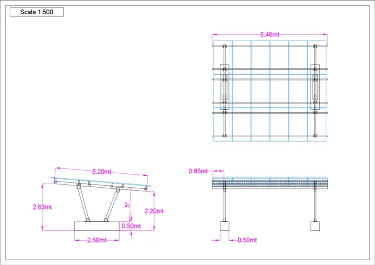 STRUTTURA pensilina fotovoltaica PROGETTO TECNICO CARPORT A CURA DI IM-EL OSASIO