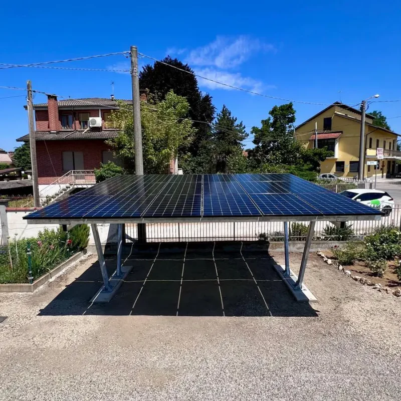 pensilina auto fotovoltaica installazione CARPORT A CURA DI IM-EL OSASIO