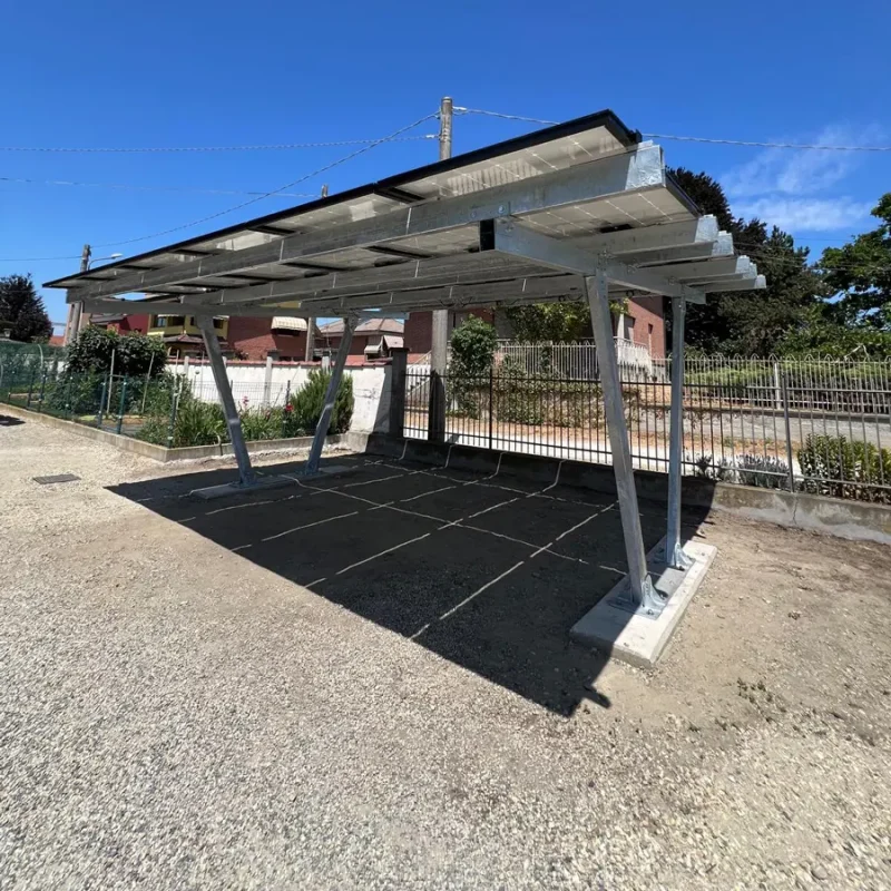 pensilina auto fotovoltaica installazione CARPORT A CURA DI IM-EL OSASIO