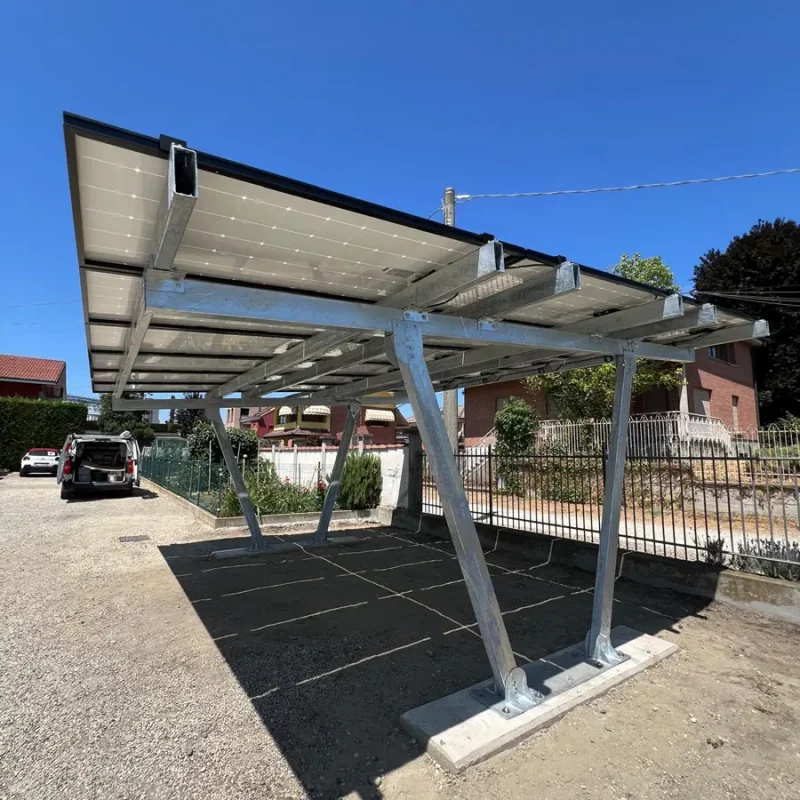 pensilina auto fotovoltaica installazione CARPORT A CURA DI IM-EL OSASIO